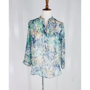 ZOA NEW YORK Women’s Multicolor Sheer Blouse Sz M